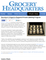Davidson's Organics featured in Winsight Grocery Business March 2015 edition
